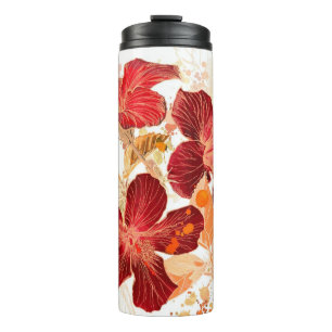 Hibiskus-Blume - Watercolorfarbe 2 Thermosbecher