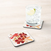 Hibiskus-Blume - Watercolorfarbe 2 Untersetzer (Rechte Seite)