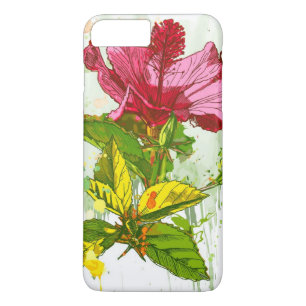 Hibiskus-Blume - Watercolorfarbe Case-Mate iPhone Hülle