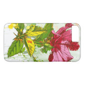 Hibiskus-Blume - Watercolorfarbe Case-Mate iPhone Hülle (Rückseite (Horizontal))