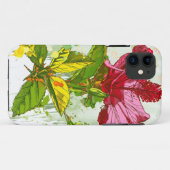 Hibiskus-Blume - Watercolorfarbe Case-Mate iPhone Hülle (Rückseite (Horizontal))