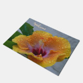 Hibiskus-Blume Willkommens-Fußmatte Fußmatte (Schrägansicht)