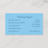 Hibiskus-Blumen-Blau-Batik Visitenkarte (Rückseite)