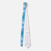 Hibiskus-Blumen blau Krawatte (Rückseite)