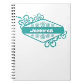 Hibiskus-Blumen-Emblem Notizblock (Vorderseite)