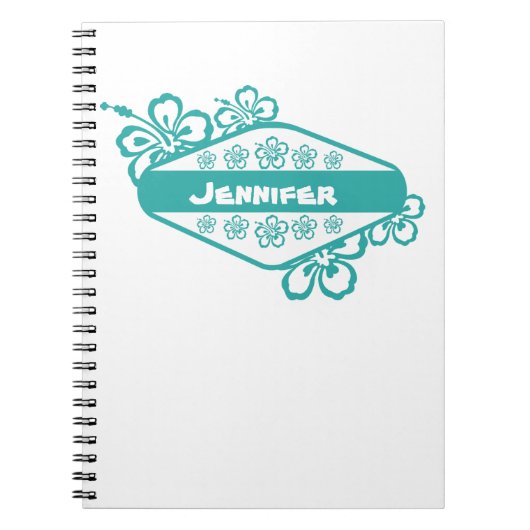 Hibiskus-Blumen-Emblem Notizblock (Vorderseite)