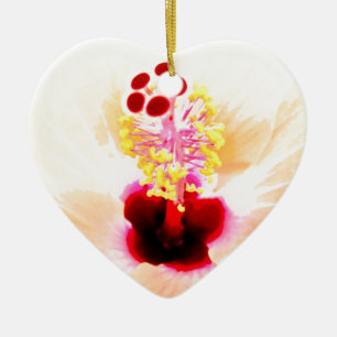 Hibiskus-Blumen-Fotografie Keramik Ornament