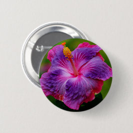 Hibiskus-Blumen-Knopf Button