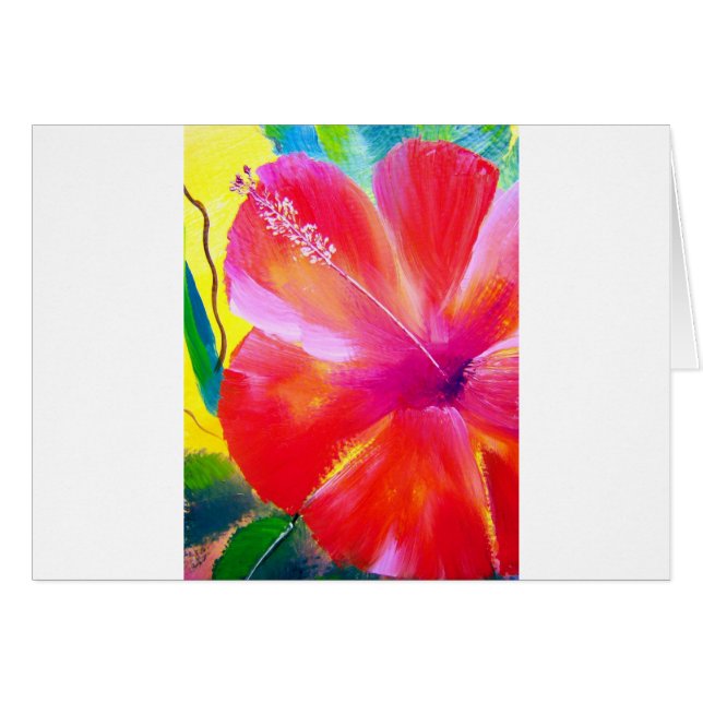 Hibiskus-Blumen-Kunst (Vorderseite (Horizontal))