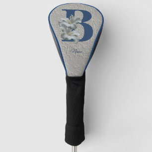 Hibiskus-Blumen-Monogramm Anfangsbuchstabe B Perso Golf Headcover