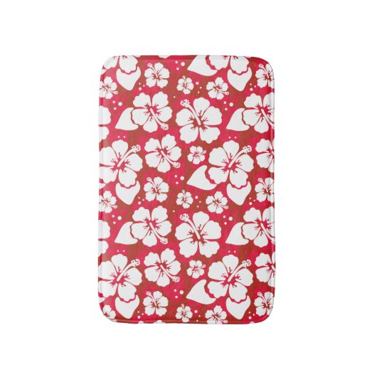 Hibiskus-Blumen-Muster Badematte (Vorderseite Vertikal)