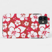 Hibiskus-Blumen-Muster Case-Mate iPhone Hülle (Rückseite (Horizontal))