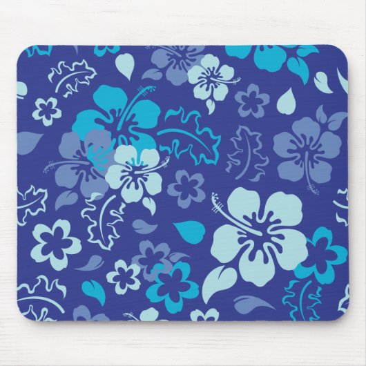 Hibiskus-Blumen-Muster-Computer Mousepad (Vorne)