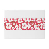 Hibiskus-Blumen-Muster Einladungsbanderole (Rückseitenbeispiel)