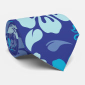 Hibiskus-Blumen-Muster-Krawatte Krawatte (Gerollt)