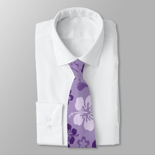 Hibiskus-Blumen-Muster-Krawatte Krawatte (Gebunden)