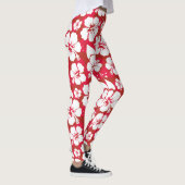 Hibiskus-Blumen-Muster Leggings (Rechts)