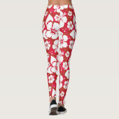 Hibiskus-Blumen-Muster Leggings (Rückseite)