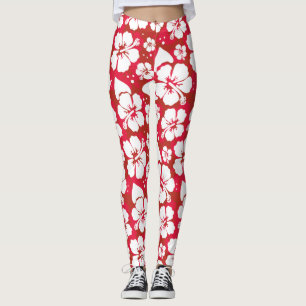 Hibiskus-Blumen-Muster Leggings