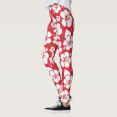 Hibiskus-Blumen-Muster Leggings (Links)