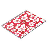Hibiskus-Blumen-Muster Notizblock (Linke Seite)