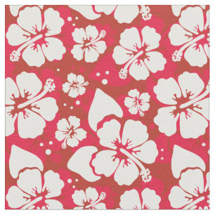 Hibiskus-Blumen-Muster Stoff