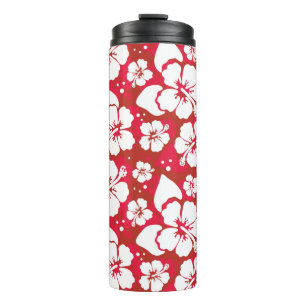 Hibiskus-Blumen-Muster Thermosbecher