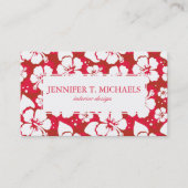 Hibiskus-Blumen-Muster Visitenkarte (Vorderseite)