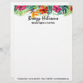 Hibiskus-Blumen-tropisches Paradies-hawaiisches Briefkopf (Vorne/Hinten)