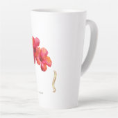 Hibiskus-Blumendesign – Tropisch Milchtasse (Rechte Ecke)