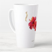 Hibiskus-Blumendesign – Tropisch Milchtasse (Linke Ecke)