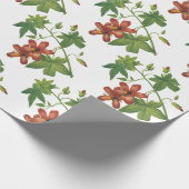 Hibiskus-Blumenmuster Geschenkpapier (Ecke)