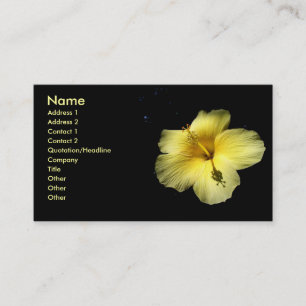 Hibiskus-Blumenpflanze Geschäftliches Profilkarten Visitenkarte
