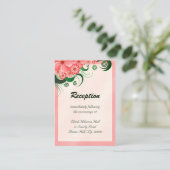 Hibiskus Blumenrosa Empfang Einschließungskarten Begleitkarte (Stehend Vorderseite)