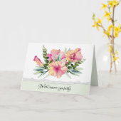 Hibiskus Bouquet für Beileid Karte (Gelbe Blume)