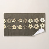 Hibiskus Brown Floral Badhandtuch Set (Handtuch)