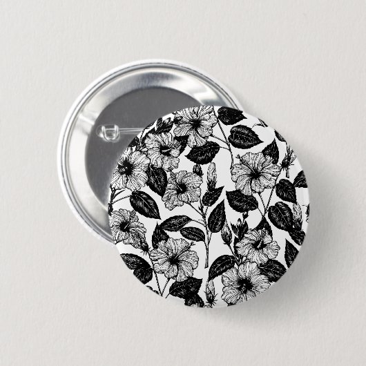Hibiskus Button (Vorne & Hinten)