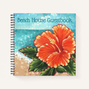 "Hibiskus by Beach" Custom Notebook/Gästebuch Notizblock