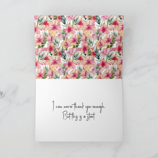 Hibiskus Danke Karte (Innenseite)