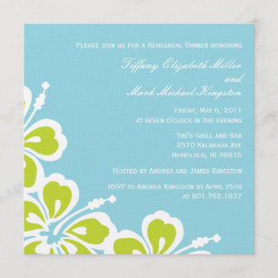 Hibiskus Delight Dusche/Probe Dinner Einladung