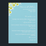 Hibiskus Delight Wedding Menu Card - Sky Blue Blue Menükarte<br><div class="desc">Mit dieser charmanten und modernen Hochzeitskollektion von Hibiskus Delight,  die Ihre Gäste von den Füßen fegt,  verleihen Sie Ihrem Hochzeitsreisenden ein tropisches Ambiente. Entsprechende Kollektion und weitere Farboptionen sind auf berryberrysüß.com verfügbar</div>