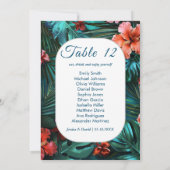 Hibiskus Dream Tropical Wedding Card Einladung (Rückseite)