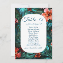 Hibiskus Dream Tropical Wedding Card