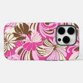 Hibiskus Dschungel Hawaii rosa und braun Case-Mate iPhone Hülle (Rückseite (Horizontal))