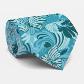 Hibiskus-Dschungel-hawaiisches mit Krawatte (Gerollt)