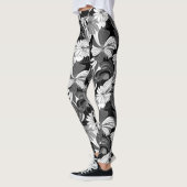 Hibiskus-Dschungel-hawaiisches tropisches Leggings (Links)