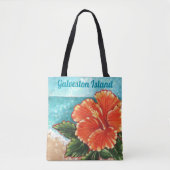 "Hibiskus durch den Strand" kundenspezifische Tasche (Vorderseite)