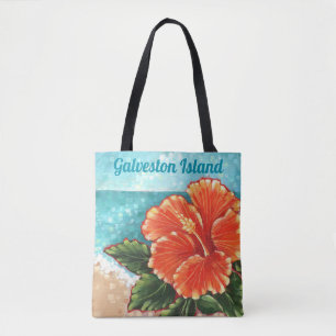 "Hibiskus durch den Strand" kundenspezifische Tasche