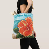 "Hibiskus durch den Strand" kundenspezifische Tasche (Von Nahem)