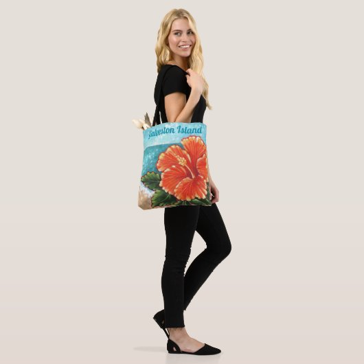 "Hibiskus durch den Strand" kundenspezifische Tasche (Am Model)